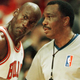 Jordan arguing the foul call with referee Hugh Hollins. Photo via Getty.
